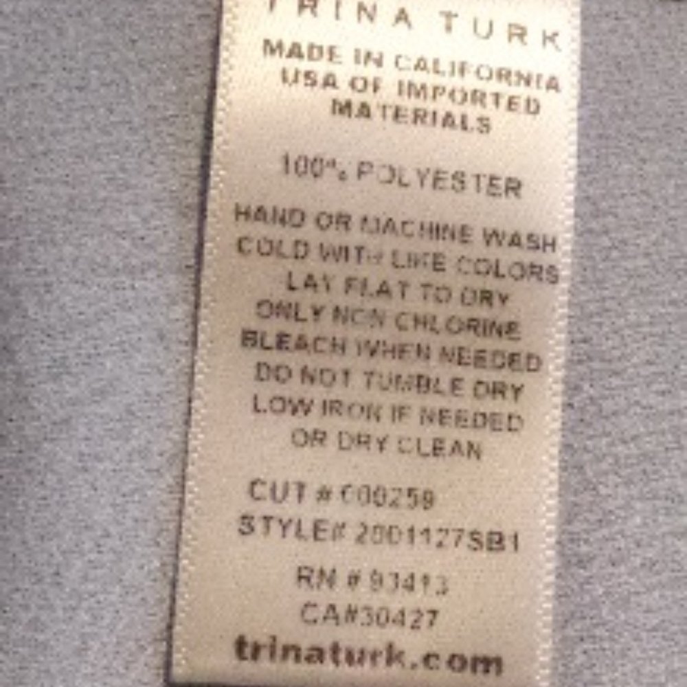 NWT Trina Turk SILK Periwinkle Blue 100% SILK XS OVERSIZED Flowy - Picture 5 of 11